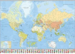 Weltkarte Poster Die Welt Riesenformat 140x100cm