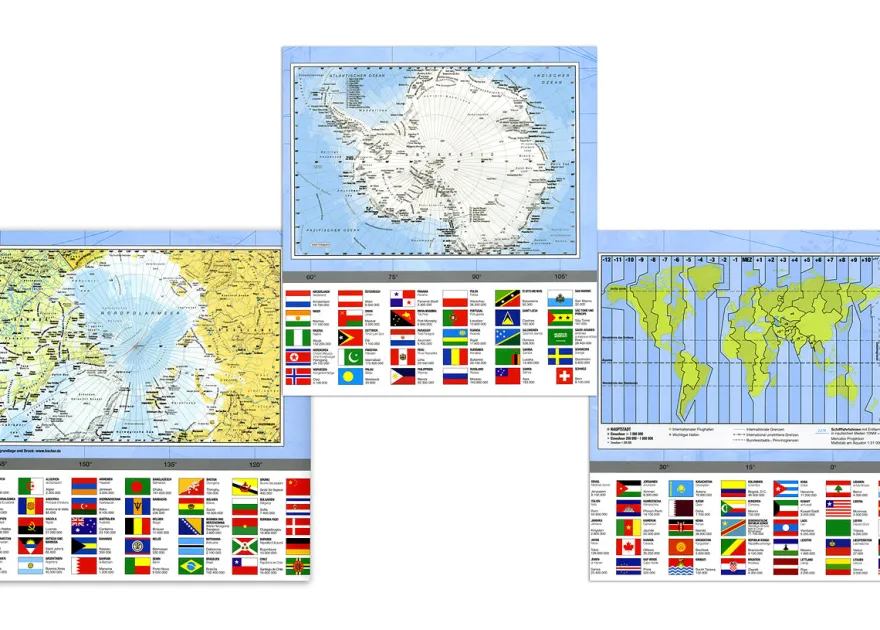 Weltkarte Poster Die Welt Riesenformat 140x100cm