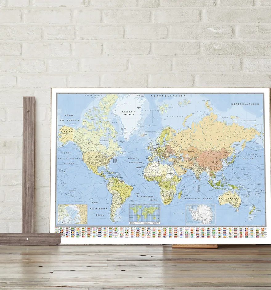 Weltkarte Poster Die Welt Riesenformat 140x100cm
