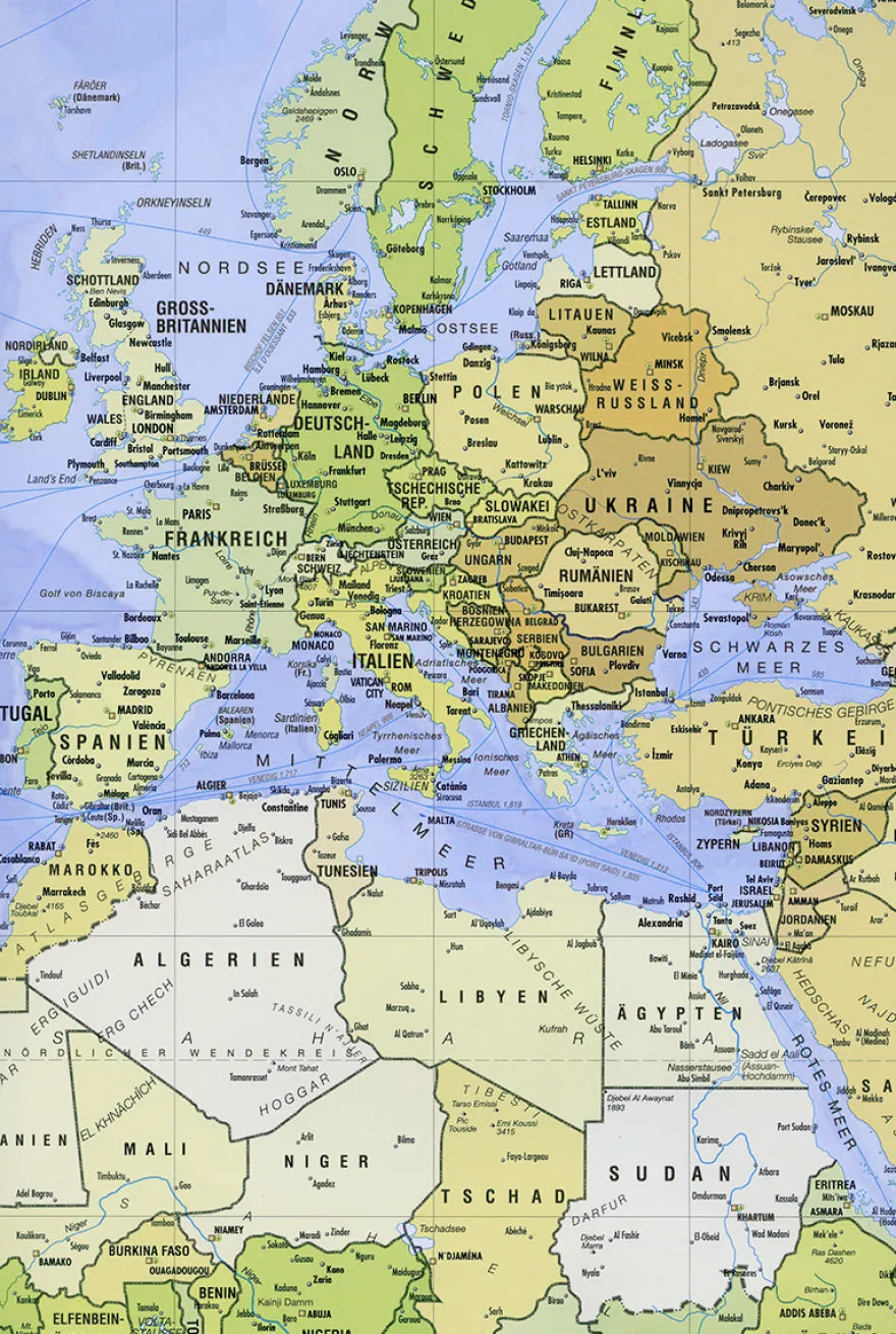 Weltkarte Poster Die Welt Riesenformat 140x100cm