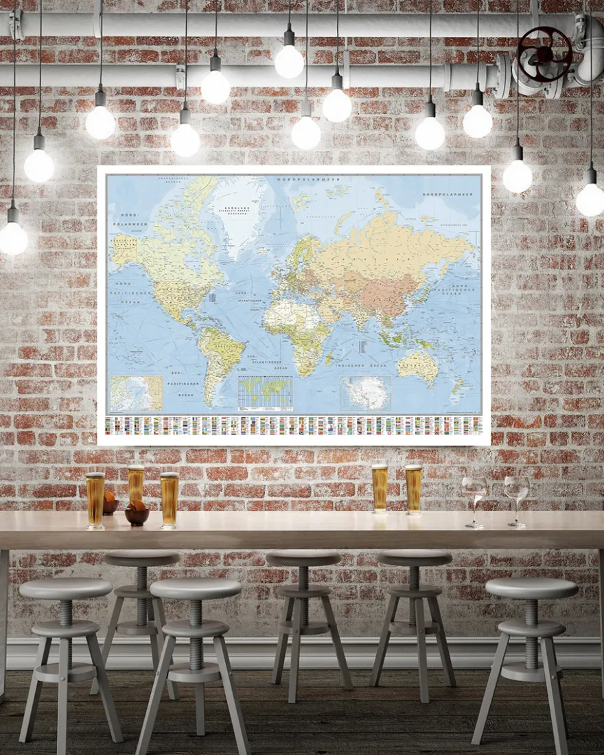 Weltkarte Poster Die Welt Riesenformat 140x100cm