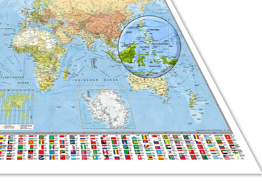 Weltkarte Poster Die Welt Riesenformat 140x100cm