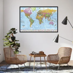 Weltkarte Poster Flaggen 2025 - MAPS IN MINUTES™