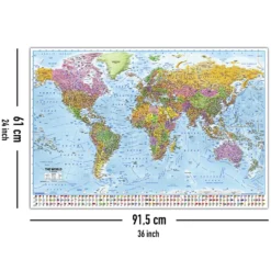 Weltkarte Poster Flaggen 2025 - MAPS IN MINUTES™