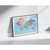 Weltkarte Poster mit Flaggen Mappa del Mondo