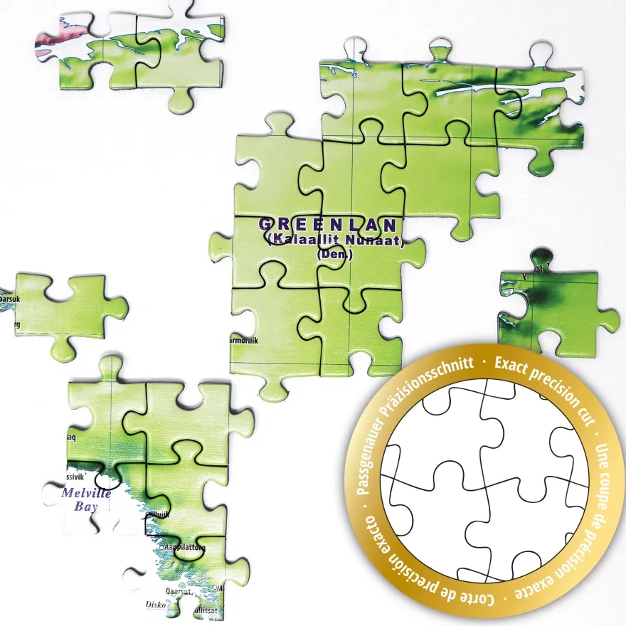 Weltkarte Puzzle 2000 Teile MAPS IN MINUTES