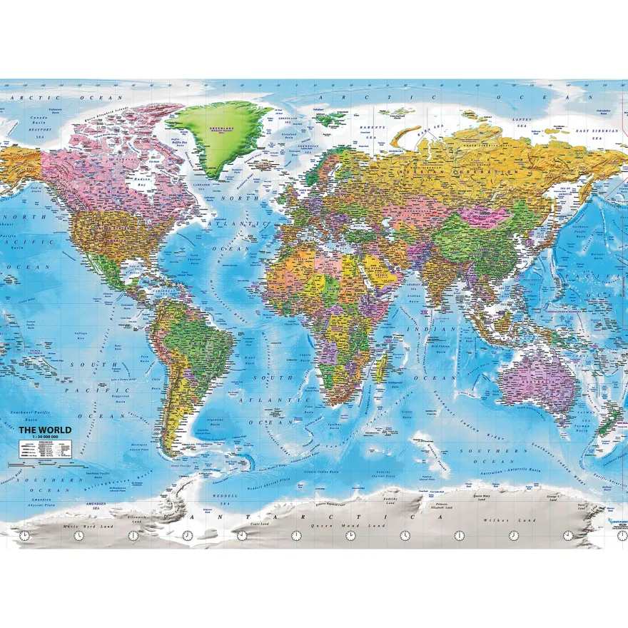 Weltkarte Puzzle 2000 Teile MAPS IN MINUTES