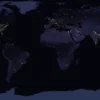 Weltkarte XXL Earth at Night Die Erde bei Nacht, Lackiert