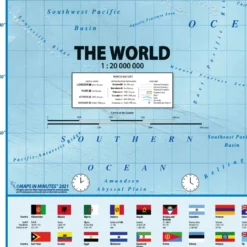 Weltkarte XXL Poster Flaggen 2023 - MAPS IN MINUTES™