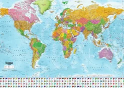 Weltkarte XXL Poster Flaggen 2023 - MAPS IN MINUTES™