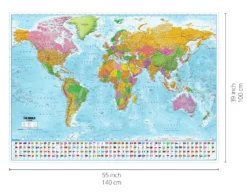 Weltkarte XXL Poster Flaggen 2023 - MAPS IN MINUTES™