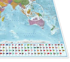 Weltkarte XXL Poster Flaggen 2023 - MAPS IN MINUTES™