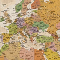 Weltkarte XXL Poster Vintage MAPS IN MINUTES™