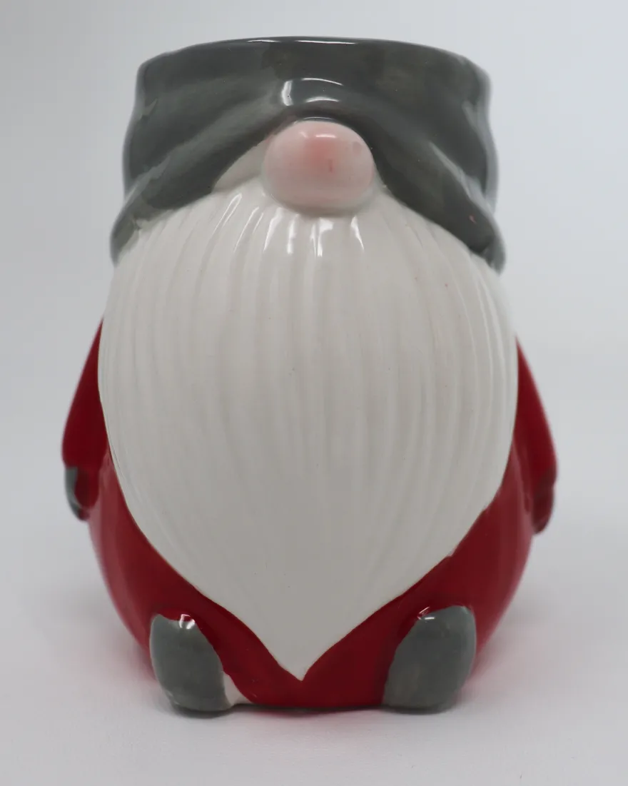 Wichtel Tasse 3D Rot Grau Weiß