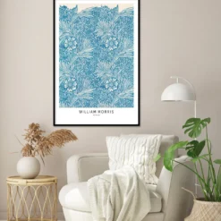 William Morris Poster Blue Marigold