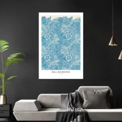 William Morris Poster Blue Marigold