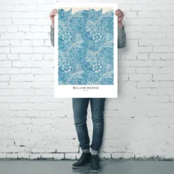 William Morris Poster Blue Marigold