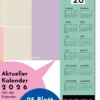 Wochenplaner Unterlage 2026 - Color Blocking Design - aus Papier & zum Abreißen mit 25 Blatt