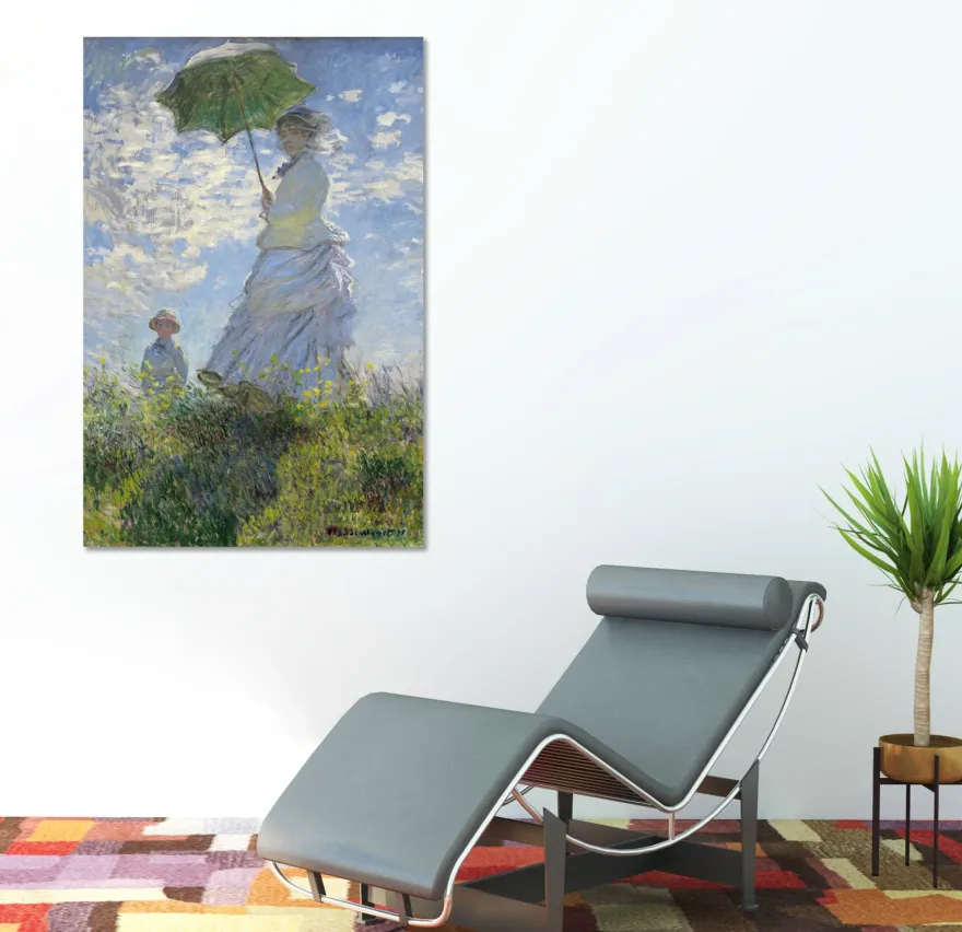 Woman With a Parasol Poster Madame Monet and Her Son