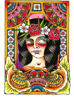 Woman With Snails Kunstdruck D_Psychedelic, Threadless