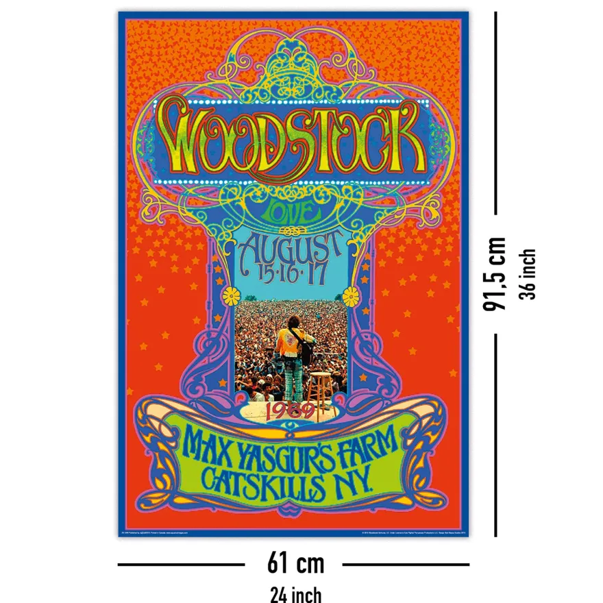 Woodstock Poster Max Yasgurs Farm