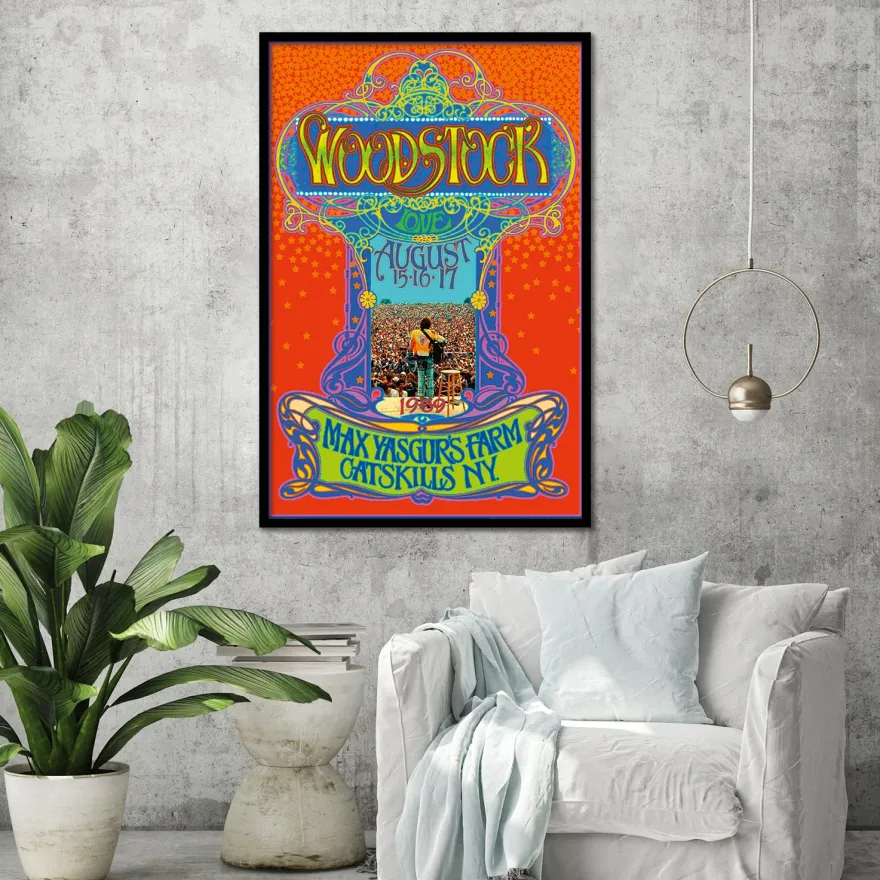 Woodstock Poster Max Yasgurs Farm