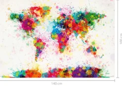 World Map Paint Drop Poster Michael Tompsett Weltkarte