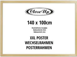 XXL Posterrahmen 100 x 140 cm Holzdekor Buche hell