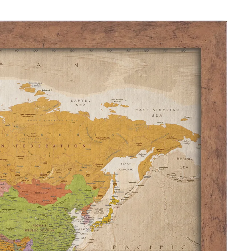 XXL Posterrahmen 100 x 140 cm Holzdekor Eiche Dunkel