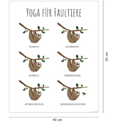 Yoga für Faultiere Poster