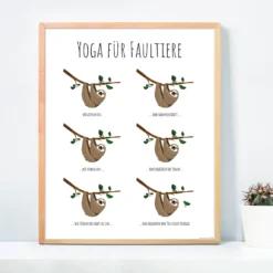 Yoga für Faultiere Poster