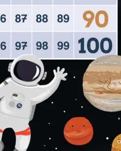 Zahlen 1-100 Universum & Astronauten Design