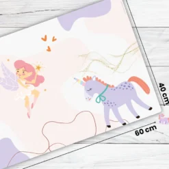 Zauberfee und Einhorn Schreibtischunterlage
